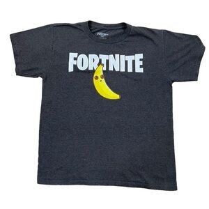 Mad Engine Fortnite Peely Boys Epic Games Short Sleeve T-Shirt  Youth Size 18/20
